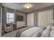Relaxing bedroom with hardwood floors, soft natural light, and double closets at 2248 Doris Dr, Decatur, GA 30034