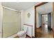 View of the downstairs toilet and shower area at 3292 Holly Mill Ct, Marietta, GA 30062