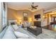 Spacious living room with fireplace and vaulted ceiling at 409 Hunting Ridge Way, Ellenwood, GA 30294