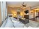 Spacious living room with fireplace and vaulted ceiling at 409 Hunting Ridge Way, Ellenwood, GA 30294