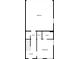 A floor plan of the first floor featuring a garage, bedroom, bath and foyer at 4406 Kendall Way, Roswell, GA 30075