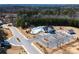 Beautiful community pool, playground, parking, and community building surrounded by mature trees at 8229 Coldstream Dr, Fairburn, GA 30213