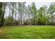 Expansive backyard with lush green lawn, mature trees, and a cozy pergola-covered seating area at 240 Pinebrook Way, Roswell, GA 30076