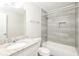 Updated bathroom showcasing modern fixtures and a tiled shower at 7127 Riverside Dr, Atlanta, GA 30328