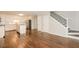 Modern kitchen with stainless steel appliances, white cabinets, and center island at 7127 Riverside Dr, Atlanta, GA 30328
