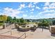 View of Lillian Webb Park from above featuring landscaping, walking paths, and mature trees at 90 W Peachtree St, Norcross, GA 30071