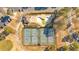 Aerial view of community tennis courts and swimming pool at 2445 Ridgelake Dr, Villa Rica, GA 30180