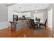 Modern kitchen with a breakfast nook and a view of the living room at 2445 Ridgelake Dr, Villa Rica, GA 30180