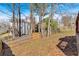 Fenced backyard featuring a gentle slope and mature trees, creating a private outdoor space at 4342 Richmond Nw Pl, Acworth, GA 30101