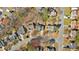 Aerial view of the neighborhood with tree-lined streets and well-maintained homes in a suburban setting at 4342 Richmond Nw Pl, Acworth, GA 30101