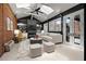 Beautifully decorated living room with skylights, fireplace, and modern furnishings at 490 Marietta Nw St # 105, Atlanta, GA 30313