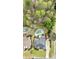 Overhead view showcases a lovely property with a pool, lush greenery, and a serene wooded area in a neighborhood at 500 Poplar Creek Xing, Canton, GA 30114