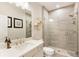 Modern bathroom with a sink, shower and glass doors at 884 Mayfield Rd, Milton, GA 30009