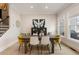 Bright dining room features a modern table, stylish chairs, and natural light from the windows at 884 Mayfield Rd, Milton, GA 30009
