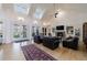 Comfortable living room with a cozy fireplace, built-in shelving, and natural light at 3680 Sewell Mill Rd, Marietta, GA 30062