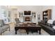 Elegant living room with a large coffee table, fireplace, and stylish furnishings at 3680 Sewell Mill Rd, Marietta, GA 30062