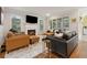 Bright and airy living room with a fireplace, large windows, and contemporary furnishings at 518 Hill St Se, Atlanta, GA 30312