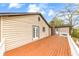 Generous deck with access to the house and yard, perfect for relaxing or gatherings at 2285 Bascomb Carmel Rd, Woodstock, GA 30189