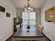 Inviting dining room with a chandelier, dining table set, and stylish decor at 5835 Terremont Cir, Norcross, GA 30093
