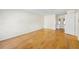 Bedroom features hardwood floors, a vanity and sink, a ceiling fan, and a closet at 5269 Wyntercreek Dr, Atlanta, GA 30338