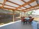 Covered patio with dining table and chairs provides an inviting outdoor entertaining space at 1871 Shiloh Valley Nw Way, Kennesaw, GA 30144