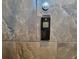 Digital shower control panel on gray tiled wall at 25 Mountain Crest Dr, Oxford, GA 30054