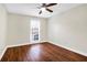 Bedroom featuring hardwood floors, ceiling fan and natural light at 1166 Booth Sw Rd # 605, Marietta, GA 30008