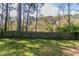 Expansive backyard with lush greenery and a privacy fence, perfect for outdoor activities at 971 Lake Watch Ct, Stone Mountain, GA 30088