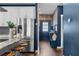 Stylish kitchen with stainless steel appliances, marble countertops, and convenient bar seating at 1479 Hartford Sw Ave, Atlanta, GA 30310