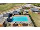 Overhead shot of the community pool, playground, and recreational area, perfect for Gathering fun at 4852 Jacobs Cove Pt, Buford, GA 30519