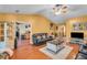 Spacious living room with hardwood floors and ample seating at 8698 Twin Oaks Dr, Jonesboro, GA 30236