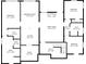 Floor plan showing bedroom, breakfast nook, kitchen, Gathering room, utility, and bathrooms measurements at 3076 Harris Mill Ct, Duluth, GA 30096