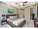 Comfortable bedroom with modern lighting, neutral tones, and a large window for natural light at 215 Semel Nw Dr # 466, Atlanta, GA 30309