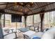 Relaxing outdoor gazebo with comfortable seating at 4057 Watkins Glen Dr, Woodstock, GA 30189