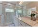 Luxurious bathroom with marble accents, a glass-enclosed shower, and modern fixtures, creating a spa-like retreat at 576 Quillian Ave, Decatur, GA 30032