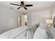 Bedroom featuring a queen-sized bed, closet, and carpeted floors and a neutral color scheme at 4988 Meadow Ln, Marietta, GA 30068