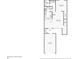 First floor plan of home featuring garage, kitchen, living room and dining room at 4988 Meadow Ln, Marietta, GA 30068