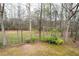A spacious backyard offers a serene view into a lush forest at 5233 Hayden Farms Dr, Powder Springs, GA 30127