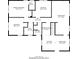 Detailed floor plan of the second floor, showcasing the primary bedroom, living room, and kitchen layout at 761 Caron Nw Cir, Atlanta, GA 30318
