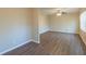 Living room featuring wood-look flooring and a ceiling fan at 761 Caron Nw Cir, Atlanta, GA 30318