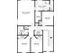 Second floor layout showcasing bedrooms, bathrooms, closets, and a laundry room for convenient living at 417 Flowery Branch Ct, Villa Rica, GA 30180