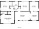 Floor plan illustrating layout of bedrooms, bathrooms, living room and kitchen at 3475 Glensford Dr, Decatur, GA 30032