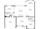 Detailed floor plan of a home with kitchen, living room, and garage dimensions at 1218 Lanier Springs Dr, Buford, GA 30518