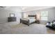 Neutral main bedroom with carpet, natural light, and dark wood furnishings at 1218 Lanier Springs Dr, Buford, GA 30518