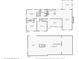 Floor plan showcasing the layout of the main floor and basement, including bedrooms, living areas, and garage at 460 Stockwood Dr, Woodstock, GA 30188