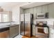 Kitchen featuring stainless steel appliances, gray-green cabinetry, light countertops, and undermount sink at 951 Glenwood Se Ave # 3104, Atlanta, GA 30316