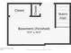 The floorplan shows a finished basement with a closet and stairs leading up to the main level at 1119 Glenridge Pl, Atlanta, GA 30342