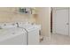 Well-equipped laundry room with a washer, dryer, and utility sink at 2565 Grapevine Cir # 103, Cumming, GA 30041