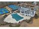 Overhead view showing pool, tennis courts, and clubhouse of this beautiful community at 5 Dew Drop Pt, Dallas, GA 30157