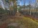 View of the wooded backyard and trees behind the home at 2688 Kelly Cove Dr, Buford, GA 30519